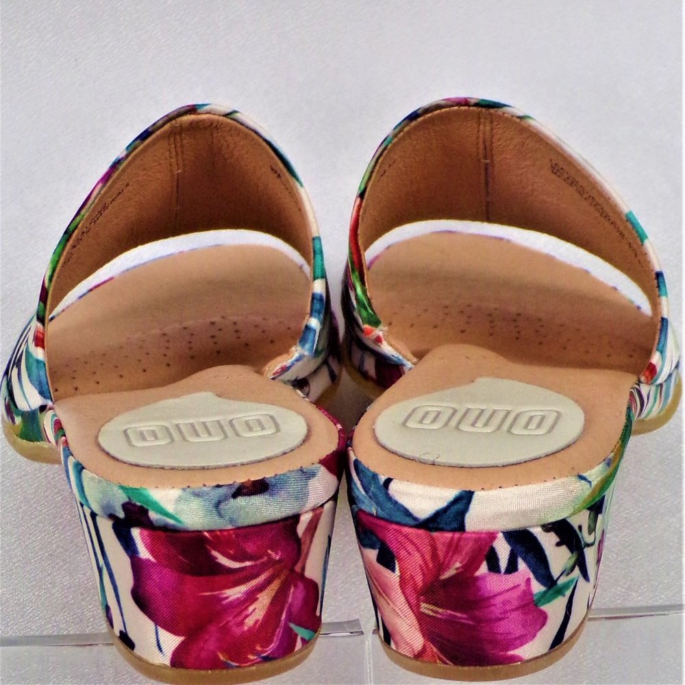 ONO 8M CARL 17 multicolor floral low-heel slide sandals leather uppers & linings - Picture 12 of 16